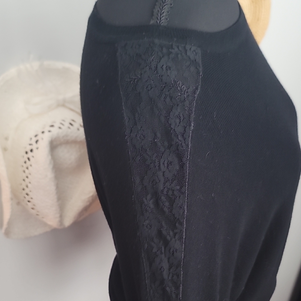 White House Black Market Black Knit Top - Picture 10 of 11